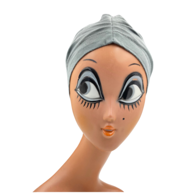 Bonnet de jour gris plissé