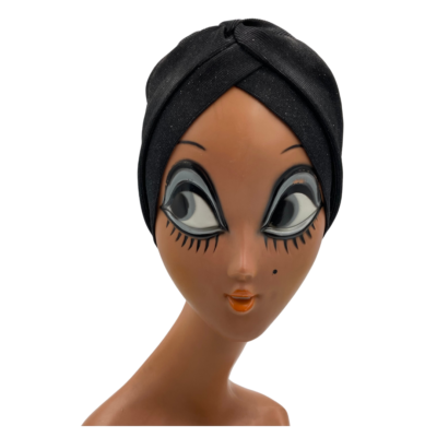 Bonnet de jour noir pailleté