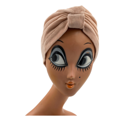 Bonnet de jour nude aspect velours