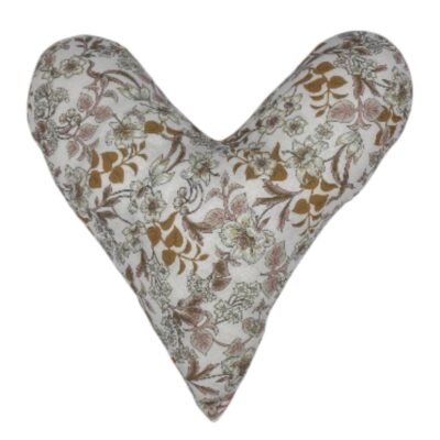 Coussin Coeur Fleur et dos Rose