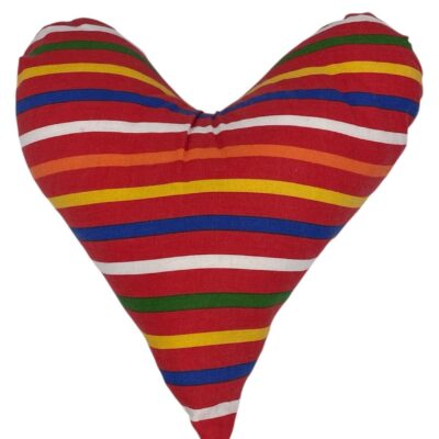 Coussin coeur Motifs lignes couleurs
