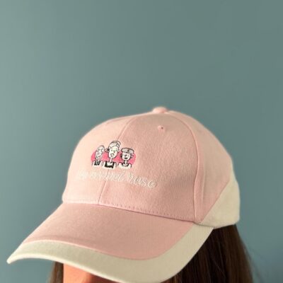 Casquette Rose pale et blanc